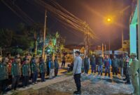 Kapolsek Jambi Timur AKP R. Deddy Wardana Gaos, SH memimpin langsung apel patroli bertempat di Halaman Kantor Lurah Tajung Pinang
